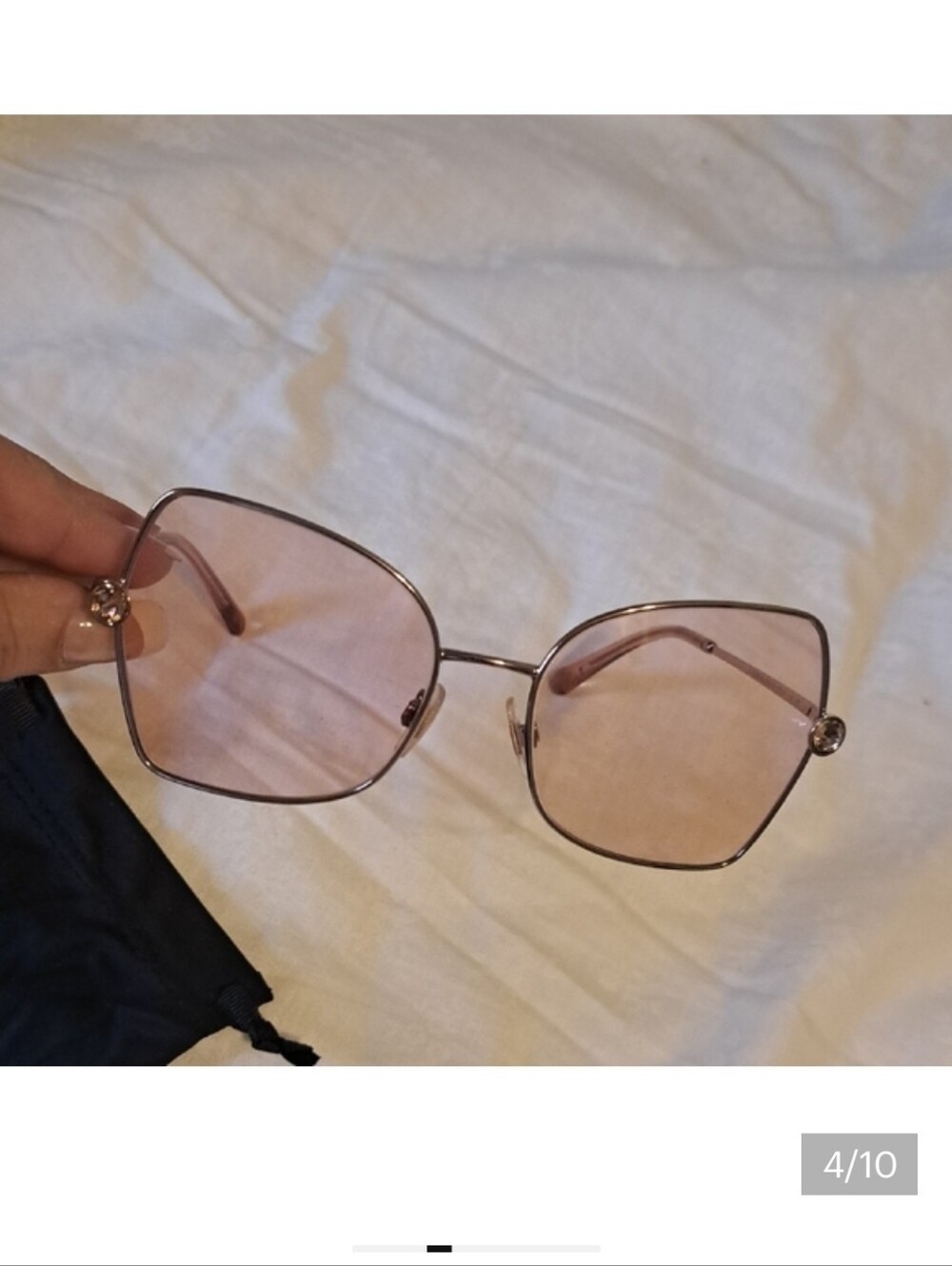 Dolce & Gabbana Pink Rimless Women's Sunglasses - Picture 2 of 8